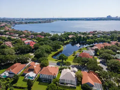Estates at Phillips Landing guard-gated community aerial view, Orlando FL 32836