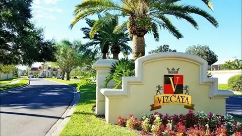 Vizcaya guard-gated community entrance on Big Sand Lake, Orlando FL 32836