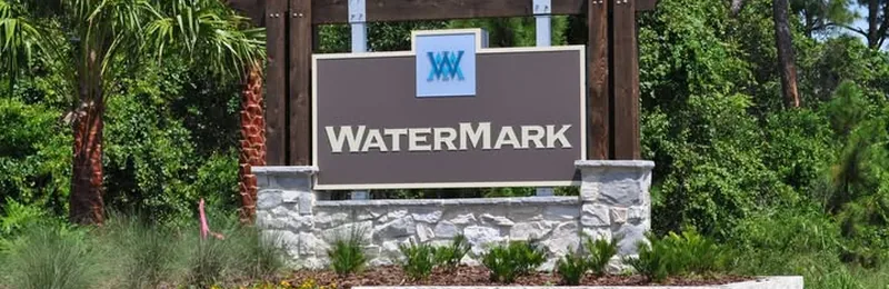 Watermark community entrance sign, Horizon West Winter Garden FL 34787